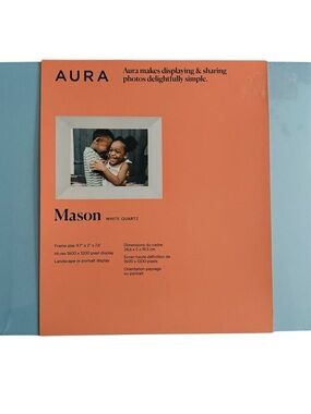Aura Digital Photo Frame in White